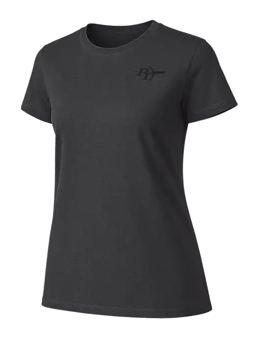 Womens Ring Spun Charcoal 4.5 oz T-Shirt w/PT Coupling Logo