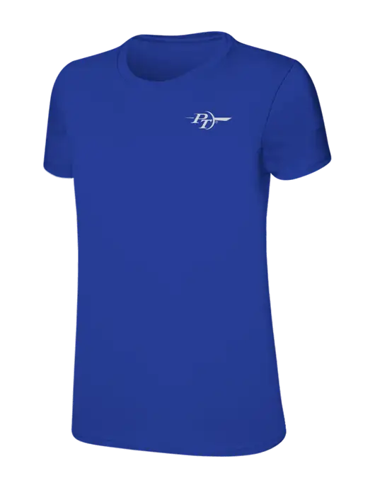 Womens Ring Spun Royal 4.5 oz T-Shirt w/PT Coupling Logo