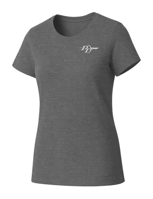 Womens Seriously Soft Grey Frost T-Shirt w/PT Coupling Logo
