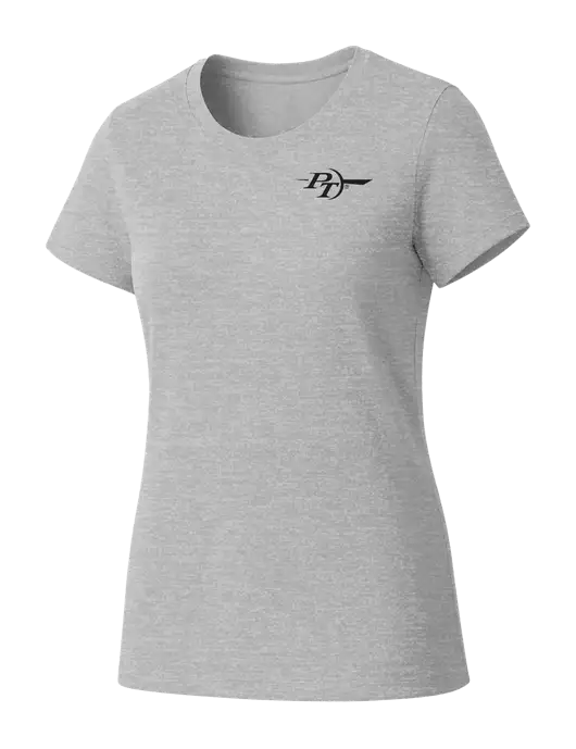 Womens Seriously Soft Light Heathered Grey T-Shirt w/PT Coupling Logo