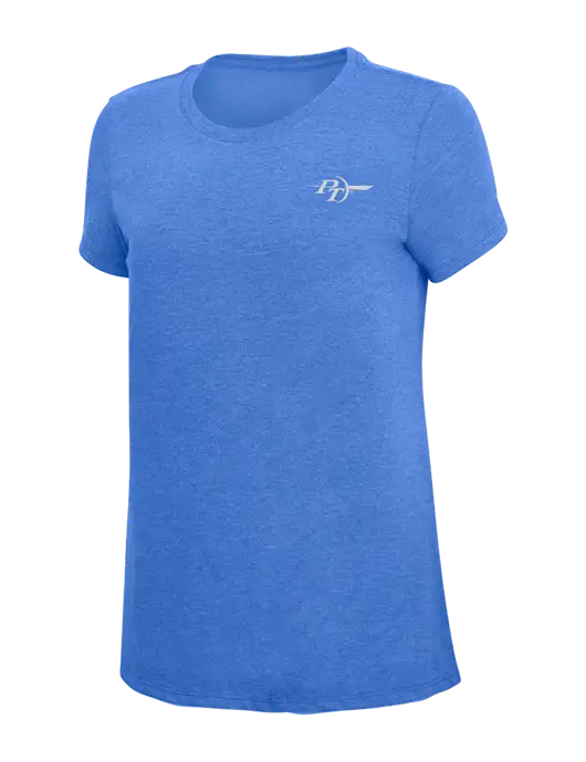 Womens Simply Soft Royal Frost 4.5oz  Poly/Combed Ring Spun Cotton T-Shirt w/PT Coupling Logo
