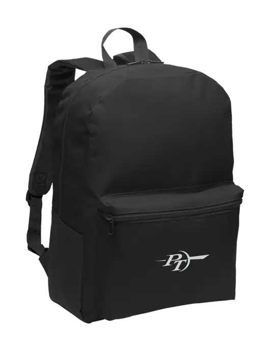 Casual Black Lightweight Laptop Backpack w/PT Coupling Logo