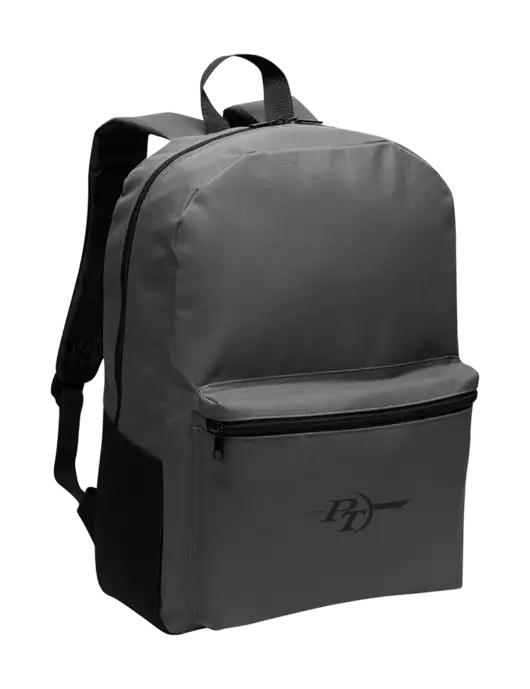 Casual Dark Charcoal Lightweight Laptop Backpack w/PT Coupling Logo