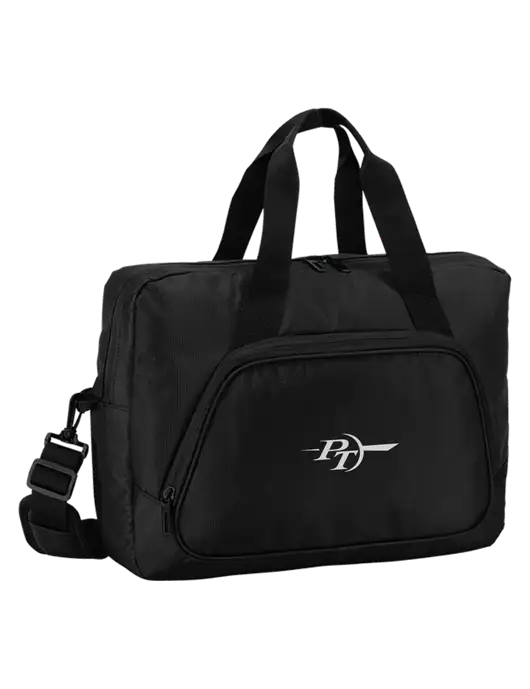 City Black Laptop Briefcase w/PT Coupling Logo