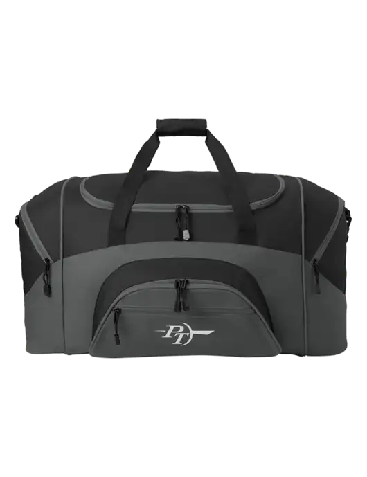 Standard Colorblock Black/Dark Grey Sport Duffel w/PT Coupling Logo