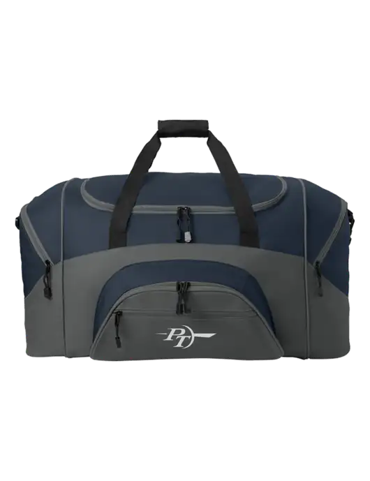 Standard Colorblock Navy/Dark Grey Sport Duffel w/PT Coupling Logo