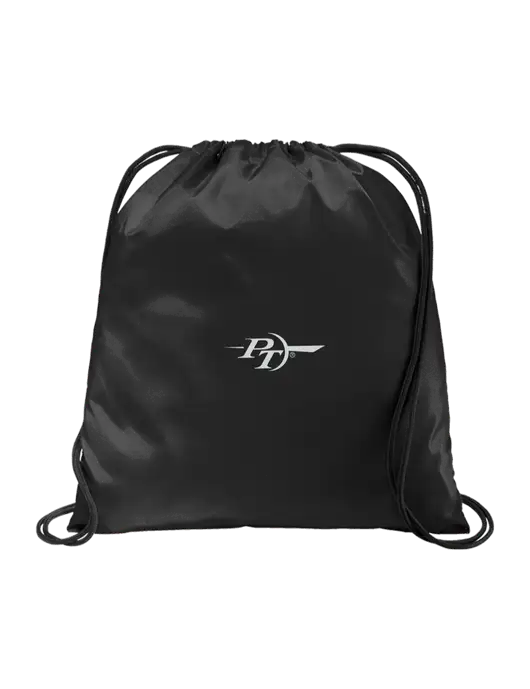 Drawstring  Black Cinch Pack w/PT Coupling Logo