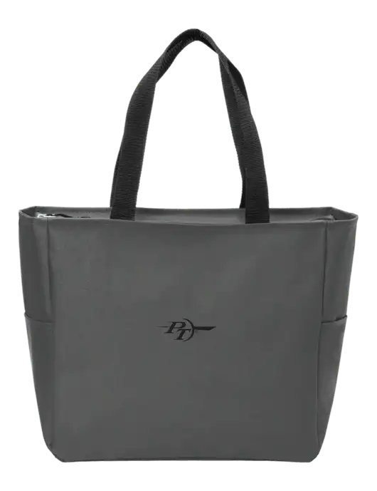 Everyday Charcoal Zip Tote Dark w/PT Coupling Logo