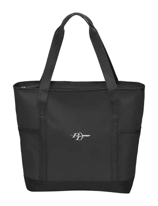 On the Go Black/Black Tote w/PT Coupling Logo