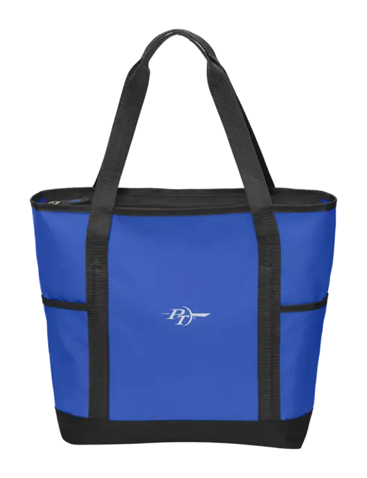 On the Go Royal/Black Tote w/PT Coupling Logo